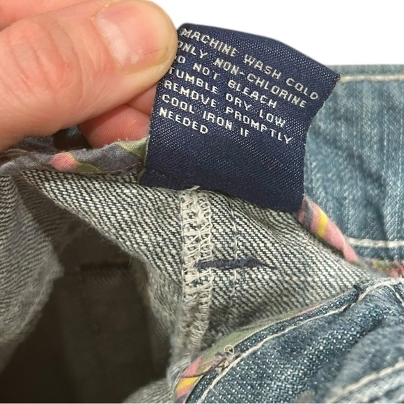 Vanity Size 7 Denim Mini Skirt Vintage 90s Y2K Rawhem Short Jean Millenium Blue - Picture 6 of 6